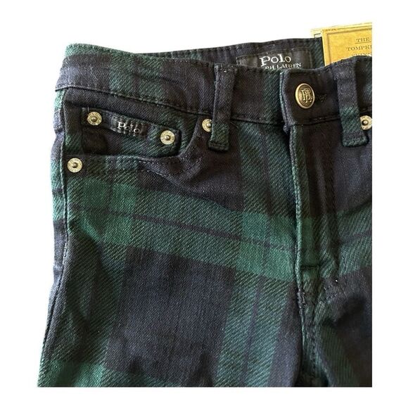 NWT POLO RALPH LAUREN GIRLS JEANS NAVY GREEN THE TOMPKINS SKINNY HIGH RISE - Picture 3 of 7